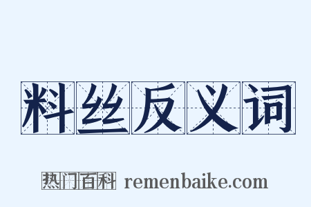 料丝反义词是什么意思的图片